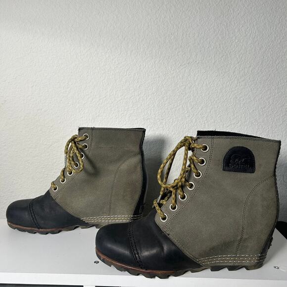 SOREL 1964 Premium Wedge Boots Army Green Camo Size 11 Gorpcore Utility Chic - Picture 6 of 11